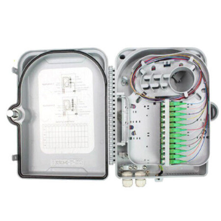 Link UFH3112 Indoor / Outdoor 12 SC/APC PON PLASTIC Terminal Box (w/12 adapter & pigtail) ตู้ประจำชั้น
