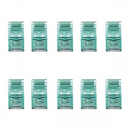 Link US-1062-X CAT 6 RJ45 Plug Unshield, 2 Layer with pre-insert bar, Crystal Color (10 Each/Pkg)