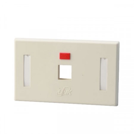 Link US-2001A Face Plate 1 Port With Icon & Lable ID, Ivory color