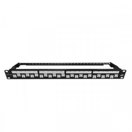 Link US-3224A CAT 6A Patch Panel 24 Port, Auto Shutter w/Cable Managment