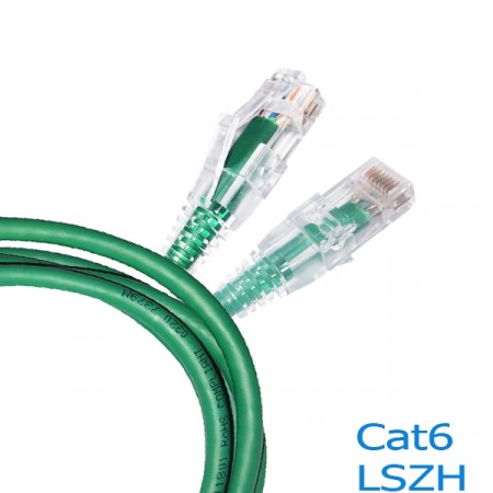 LINK US-5105LZ-3 LSZH RJ45 Patch Cord Cat6 UTP, Length 5M., Green