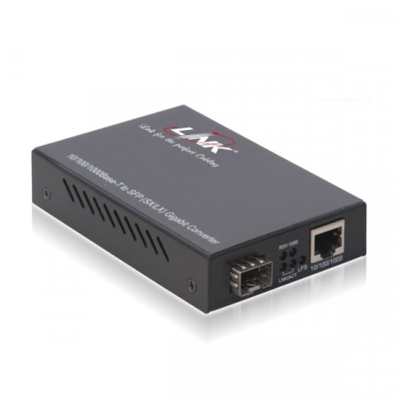 Link UT-1310 Fiber Gigabit Media Converter, 10/100/1000 Mbps, 1-Port RJ45, 1-SFP Slot (Blank), 220m - 110km, Indoor Only *ส่งฟรีทั่วประเทศ