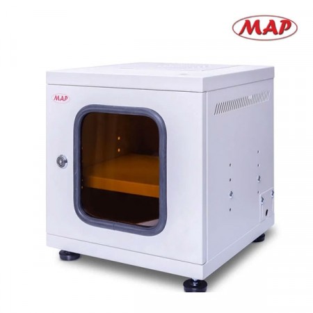 MAP M6-30030G Modern Mini Steel Box Cabinet W/Shelf, Gray (30x30x30cm)