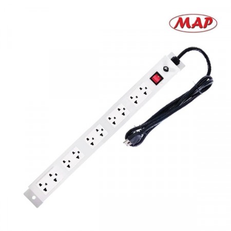 MAP M7-00010 Power Distribution Unit 10 Universal (PDU) Outlet 3M., Line Suppression