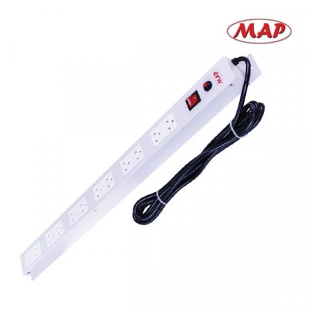 MAP M7-00012 Power Distribution Unit 12 Universal (PDU) Outlet 3M., Line Suppression