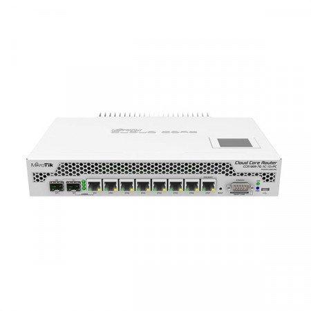 MikroTik CCR1009-7G-1C-1S+PC Cloud Core Router Industrial Grade 7-Port Gigabit Ethernet, 1-Port Combo SFP, CPU 9Cores x 1GHz, RAM 2GB, RouterOS L6