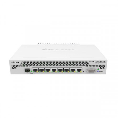 MikroTik CCR1009-7G-1C-PC Cloud Core Router Industrial Grade 7-Port Gigabit Ethernet, 1-Port Combo SFP, CPU 9Cores x 1GHz, RAM 1GB, RouterOS L6