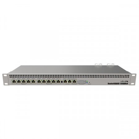 MikroTik RB1100AHx4 Router 13-Port Gigabit Ethernet, 1U rackmount, Dual Power Supply, RouterOS L6