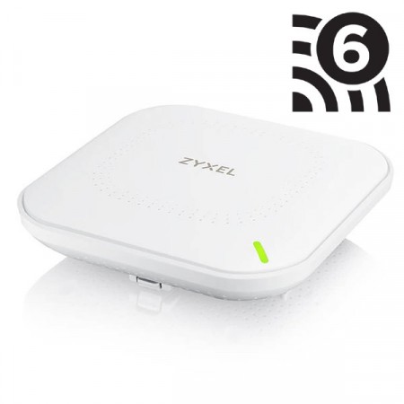Zyxel NWA50AX AccessPoint  802.11ax (WiFi 6) Dual-Radio PoE  2.4GHz: 575 Mbps 5GHz: 1200 Mbps (2.4GHz/5GHz): 23/26 dBm เสาอากาศ  2.4GHz: 3 dBi 5GHz: 4 dBi