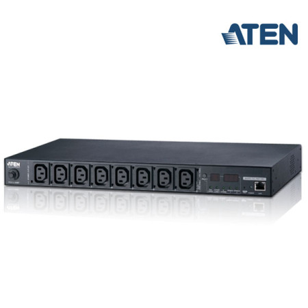 Aten PE5108G Eco PDU 8 Outlet 15A/10A 1U Metered (C13x8), Eco DC (Energy Management Software)