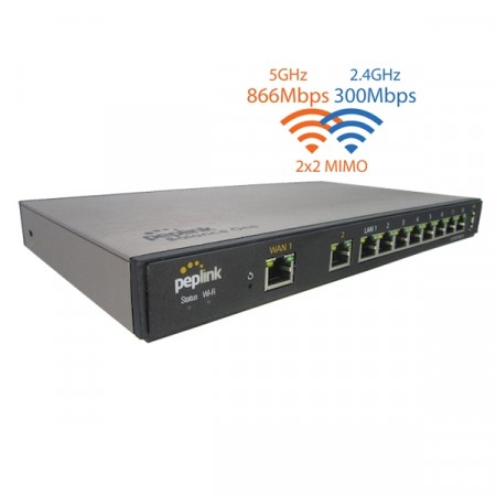 Peplink Balance One (BPL-ONE) Dual-WAN Router, 2 Gigabit WAN port and 8 ...