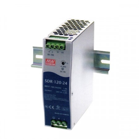 Link PS-9112 DC Power Supply 120 W. 48 V, Industrial DIN Rail, w/PFC Funtion (for Industiral PoE Switch)