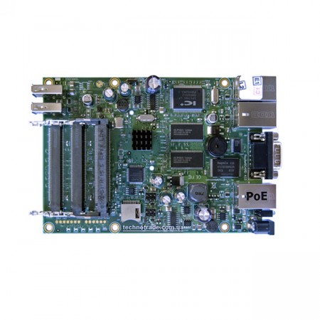 RB433UAH : RouterOS LV 5, CPU 680MHz Ram 128MB, 1Serial Port, 3MiniPCI slots, 2 USB