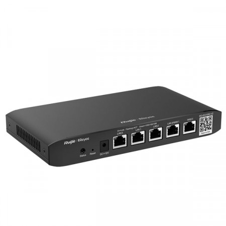Reyee RG-EG105G V2 Cloud Managed Router 2 WAN Load Balancing Support , 5 Gigabit Ethernet  Ports (WAN/LAN), 100 Concurrent users, Free Cloud Management