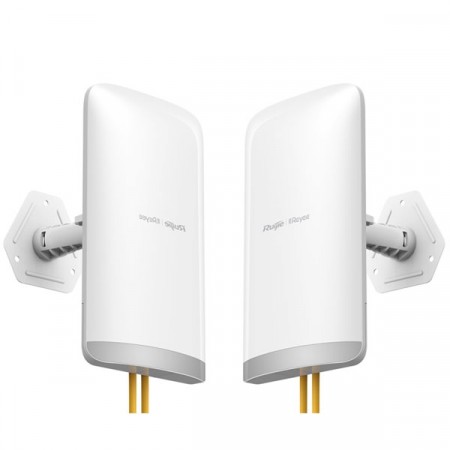 Reyee RG-EST350 V2 Point-to-Point WiFi Link 3-5Km. 802.11ac, Freq 5GHz Hi-Speed 867Mbps, Power 26dBm, Ant 15dBi 2x2 MIMO With 2GE ports, IP54 Weatherproof,Support eWeb and Ruijie Cloud management, 24V PoE adapter included, (1 set มี 2 ตัว )