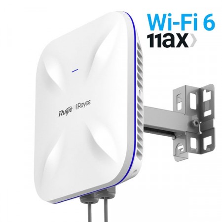 Reyee RG-RAP6260(G) AX1800 Wi-Fi 6 Dual Band Gigabit Outdoor Access Point,  Support PoE in + 1 x SFP GE Port, IP68 Waterproof Protection, Ruijie Cloud app management
