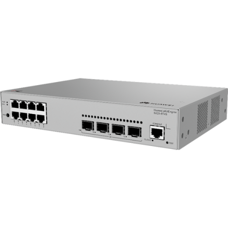Huawei S220-8T4S L2 Manage Switch 8 ports 10/100/1000BASE-T Ethernet ports, 4 ports GE SFP ports, built-in AC power supply