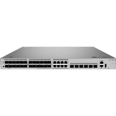 Huawei eKit S530-24ST4XE Manage L3 Switch 24GE SFP ports, SFP 8 ports 10GE ports dual-purpose, SFP+ 4 ports 10GE,2 ports 12GE stack ports Built-in AC power module