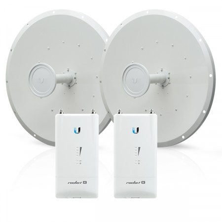 Ubiquiti R5AC-Lite-RD-5G30-SET Point-to-point WiFi Link 15-20Km. 5GHz airMax AP 500+Mbps and RocketDish 30dBi Antenna