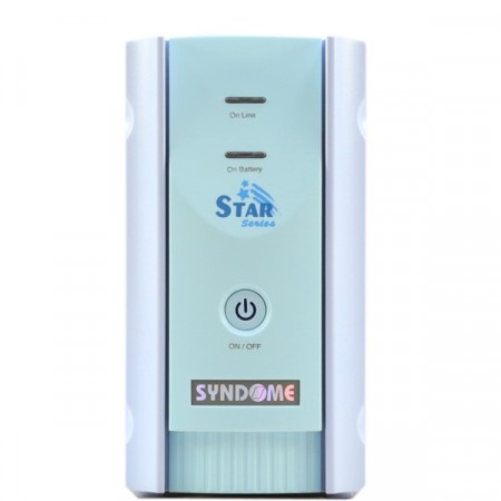 SYNDOME STAR-1000 UPS 1000VA/600W, Line Interacitbe with Stabilizer, Universal Socket 4 Outlet (ส่งฟรีทั่วประเทศ)