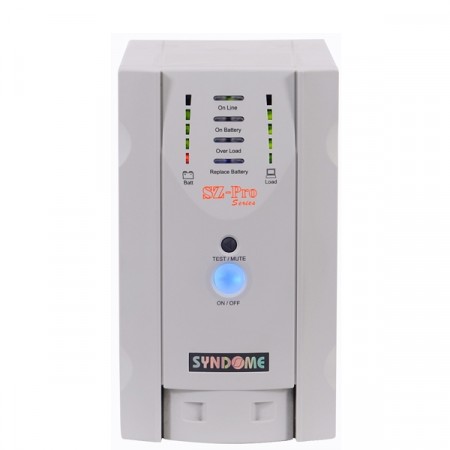 SYNDOME SZ-1001 PRO UPS 1000VA/800W, Line Interacitbe with Stabilizer, Universal Socket 5 Outlet (ส่งฟรีทั่วประเทศ)