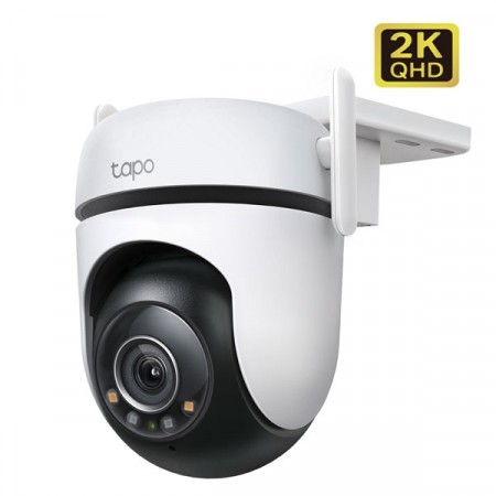tp-link Tapo C520WS 4MP Outdoor Pan/Tilt Security Wi-Fi Camera, 2K QHD (2560 × 1440 px), Two-Way Audio, IP66 Weatherproof, Wired/Wireless Networking, IR LED up to 98 ft. (30m.) Starlight Color Night Vision