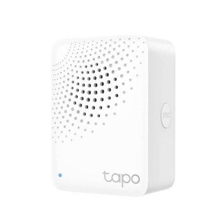 tp-link Tapo H100 Smart IoT Hub with Chime, 2.4 GHz Wi-Fi Networking, Remote Control with Tapo App, up to 64 Devices, Home/Away/Sleep Mode, Mute button, Easy Setup