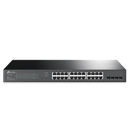 tp-link TL-SG2428P 28-Port JetStream Gigabit L2 Smart Switch with 24-Port PoE+ (802.3at/af) Power Budget 250 W, + 4 Gigabit SFP Slots, Omada Centralized Cloud Management, Rack-Mountable Steel Case
