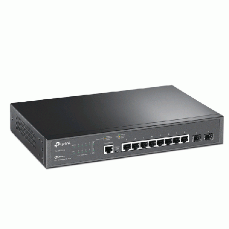 tp-link TL-SG3210 JetStream 8-Port Gigabit L2 Managed Switch + 2 SFP Slots, VLAN, QoS, Link Aggregation Support, Rack Mountable 