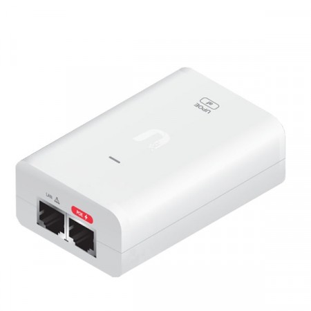 UBiQUiTi U-POE-at PoE Injector 802.3af/at (30W), 48VDC-0.65A, Gigabit 10/100/1000 Mbps, Design for connecting APs, IP Cameras, VoIP phone
