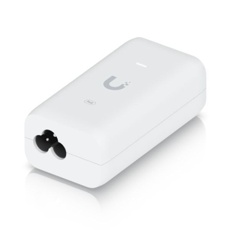 UBiQUiTi U-POE PoE Injector 802.3af (15.4W), 48VDC 0.32A, Gigabit 10/100/1000 Mbps, Design for connecting APs, IP Cameras, VoIP phone