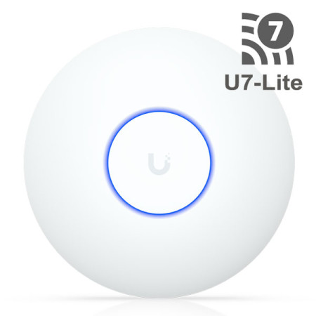 Ubiquiti U7-Lite (UniFi 7 Lite) WiFi 7 Ceiling Indoor Access Point, 1 x 2.5 GbE RJ-45 Port PoE+ Support (PoE Not Included)