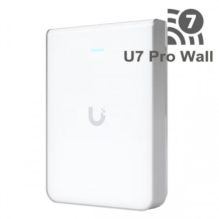 Ubiquiti U7-Pro-Wall (UniFi U7 Pro Wall) Wall WiFi 7 AP In-Wall WiFi 7 AP with 6Tri-Radio 2.4,5,6GHz, WiFi 6/6E, WiFi 7 802.11a/b/g/n/ac/ax/be Indoor Access Point Speed 10.7 Gbps, 1/2.5 GbE RJ-45 Port POE+, 802.3af PoE Support (PoE Not Included)