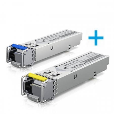 UBiQUiTi UACC-OM-SM-1G-S-2 UFiber SFP Single-Mode BiDi Fiber Module Transceiver Wavelength 1550/1310nm Single LC Connector, 3 Km. (2-Pack)