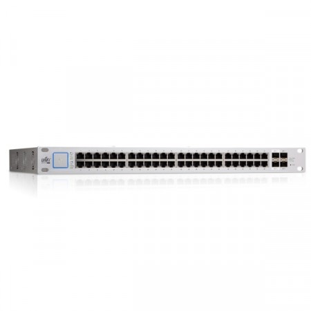 Ubiquiti US-48-500W UniFi Switch PoE 48-Port Gigabit Managed 802.3af/at PoE+ or 24V passive PoE, 2-Port SFP+, 2-Port SFP, Enclosure SGCC Steel, Rack mount 1U