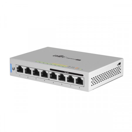 Ubiquiti US-8-60W UniFi Switches 8-Port Gigabit Managed, 4-Port PoE IEEE 802.3af 60W (Max 15.4W per Port), Enclosure SGCC Steel