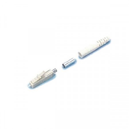 Link UF-0002  LC Simplex Multimode, Ivory, Zirconia Connector, Beige Boot 0.9 mm, 3.0 mm diameter Cable