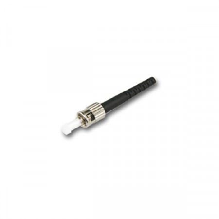 Link UF-0004  ST Multimode, Zirconia Fiber Optic Connector, Black Boot 0.9 mm, 3.0 mm diameter Cable