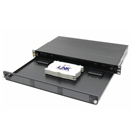 Link UF-2011A Fiber Optic Distribution Unit (FDU) 6-36F (3 Snap-In) Rack Mount Slide, 1U Depth 25 cm. Unload