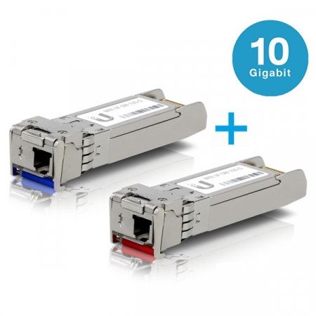 UBiQUiTi UF-SM-10G-S 10G SFP BiDi Transceiver Wavelength 1270/1330nm Single LC Connector, 10 Km. Single-Mode (2-Pack)