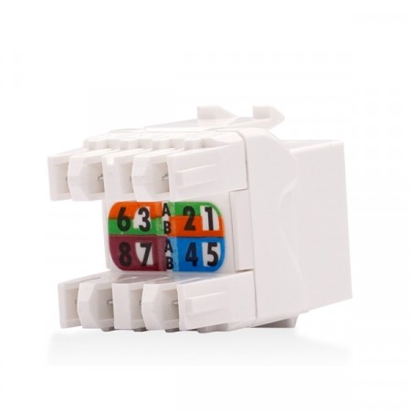 Link US-1006SL CAT 6 RJ45 Modular Jack Unshield, Slim Type, White Color