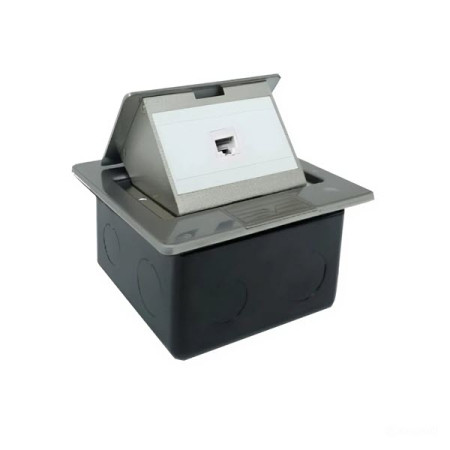 Link US-2031A CAT 6 POP-UP with RJ45 Modular Jack Stainless, 1 Port Outlet w/Damping