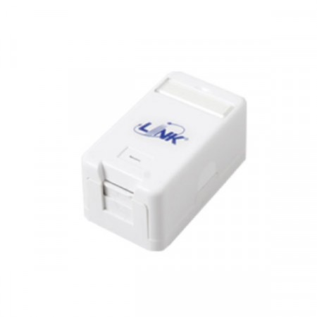 Link US-2118 Surface Mount Box 1 Port With Shutter (No Modular Jack)