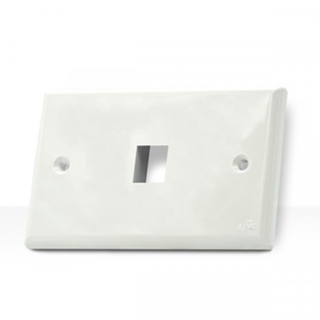 Link US-2311 Shiny Face Plate, 1 Port White