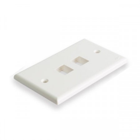 Link US-2312 Shiny Face Plate, 2 Port White