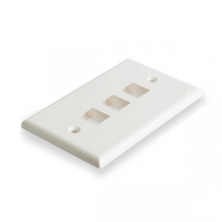 Link US-2313 Shiny Face Plate, 3 Port White