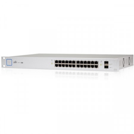 Ubiquiti US-24-500W UniFi Switch PoE 24-Port Gigabit Managed 802.3af/at PoE+ or 24V passive PoE, 2-Port SFP Enclosure SGCC Steel, Rack mount 1U