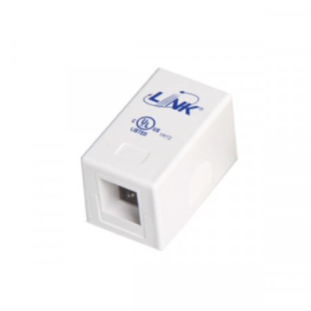 Link US-2401 Surface White Mount Box 1 Port (No Modular Jack)