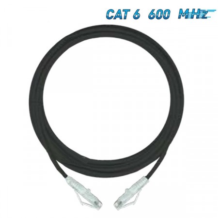 Link US-5140SS-6 Unshield CAT 6 Small O.D RJ45 UTP Patch Cord, 600 MHz, Black, Length 0.5 M.