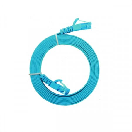 Link US-5150-8 CAT 6 Flat Patch Cord Cable 10 M (Light Blue)